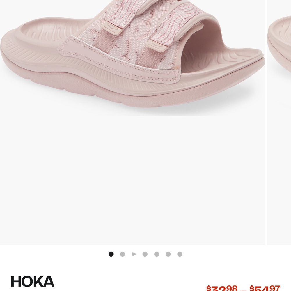 Hoka Blush Pink Slide Sandals